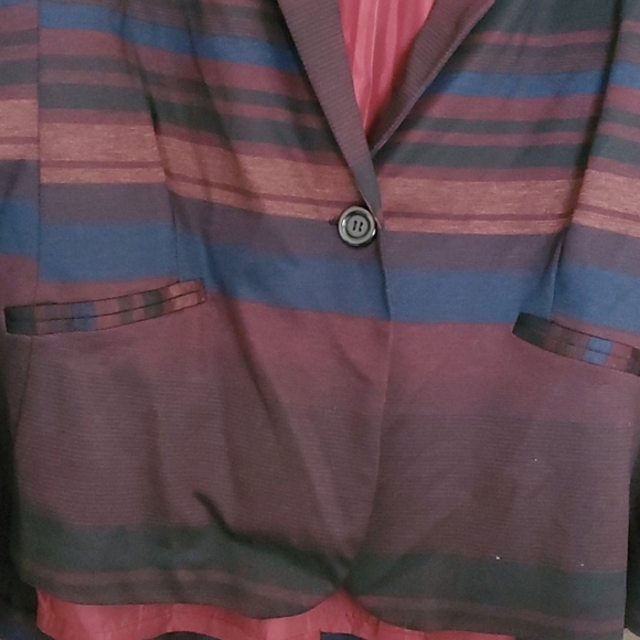 Ashley Stewart Women's Striped jacket - Picture 2 of 11